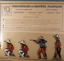 Ycé Paris -¨Planche 7 Figurines Rhodoïd à Découper - Piétons Cow-Boys 1