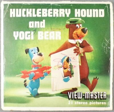 Yogi l\'Ours - Pochette de 3 Disques Sawyer\'s View-Master 3D Yogi et Huckleberry Le Chien R�f B 512