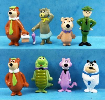 Yogi l\'Ours (Yogi Bear) - S�rie compl�te de 8 Mini-Figurines Premium Chocolats Zaini (1993)