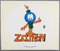 Zeltron  - Antenne 2 A2 Promotional Sticker 1980 - Zeltron 