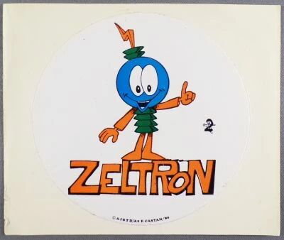 Zeltron - Autocollant Antenne 2 A2 1980 - Zeltron 