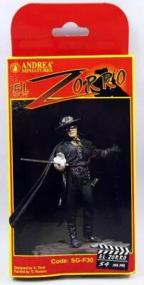 Zorro - Andrea Miniatures - Ready to assemble Metal Kit 54mm figure - El Zorro (Antonio Banderas)