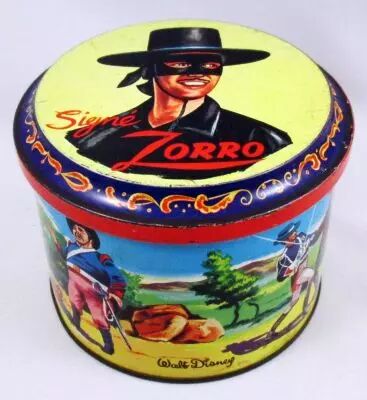 Zorro - Candy tin can - Brochet France 1966