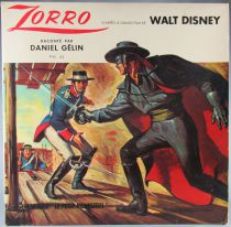 Zorro - Disque 33T -  Le Petit Menestrel PM 43 - D\'après le Grand Film de Walt Disney Raconté par Daniel Gélin