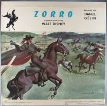 Zorro - Disque 33T -  Le Petit Menestrel PM 43 - D\'après le Grand Film de Walt Disney Raconté par Daniel Gélin