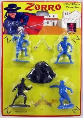 Zorro - Dulcop - Set of 4 plastic figures (mint on card)
