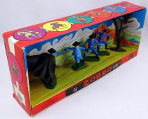 Zorro - Dulcop figures set display : Duel with the Commander\'s Men (mint in box) Art.605
