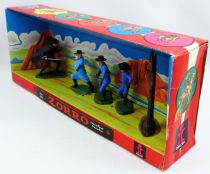 Zorro - Dulcop figures set display : Duel with the Commander\'s Men (mint in box) Art.605