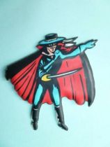 Zorro - Figurine Plate Souple Chocolat Cantaloup Vintage Puffi Sticker