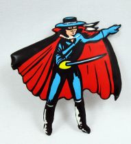 Zorro - Figurine Plate Souple Chocolat Cantaloup Vintage Puffi Sticker