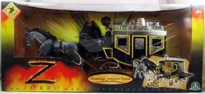 Zorro - Giocho Preziosi 2005 - Runaway Armored Coach with Zorro - Figurines Articul�es 17 cm