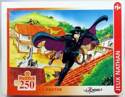 Zorro - Puzzle 250 pi�ces \ Zorro l\'Homme Volant\  - Nathan 1997