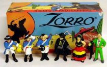 Zorro - Set of 6 Kinder-like miniature figures (loose with box)