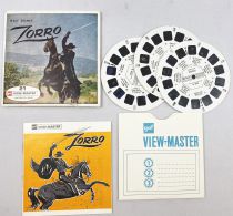 Zorro - View-Master (GAF) - Pochette de 3 disques (21 images stéréo) et Livret