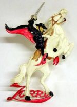 Zorro on white horse - Disney plastic embossed figure
